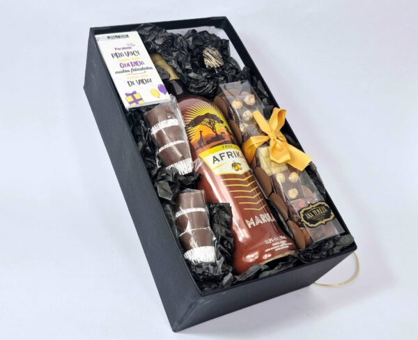 Cesta Marula Afrika 900ml com Chocolates - 210g