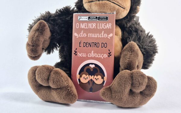 Pelúcia P - Macaquinho com chocolate